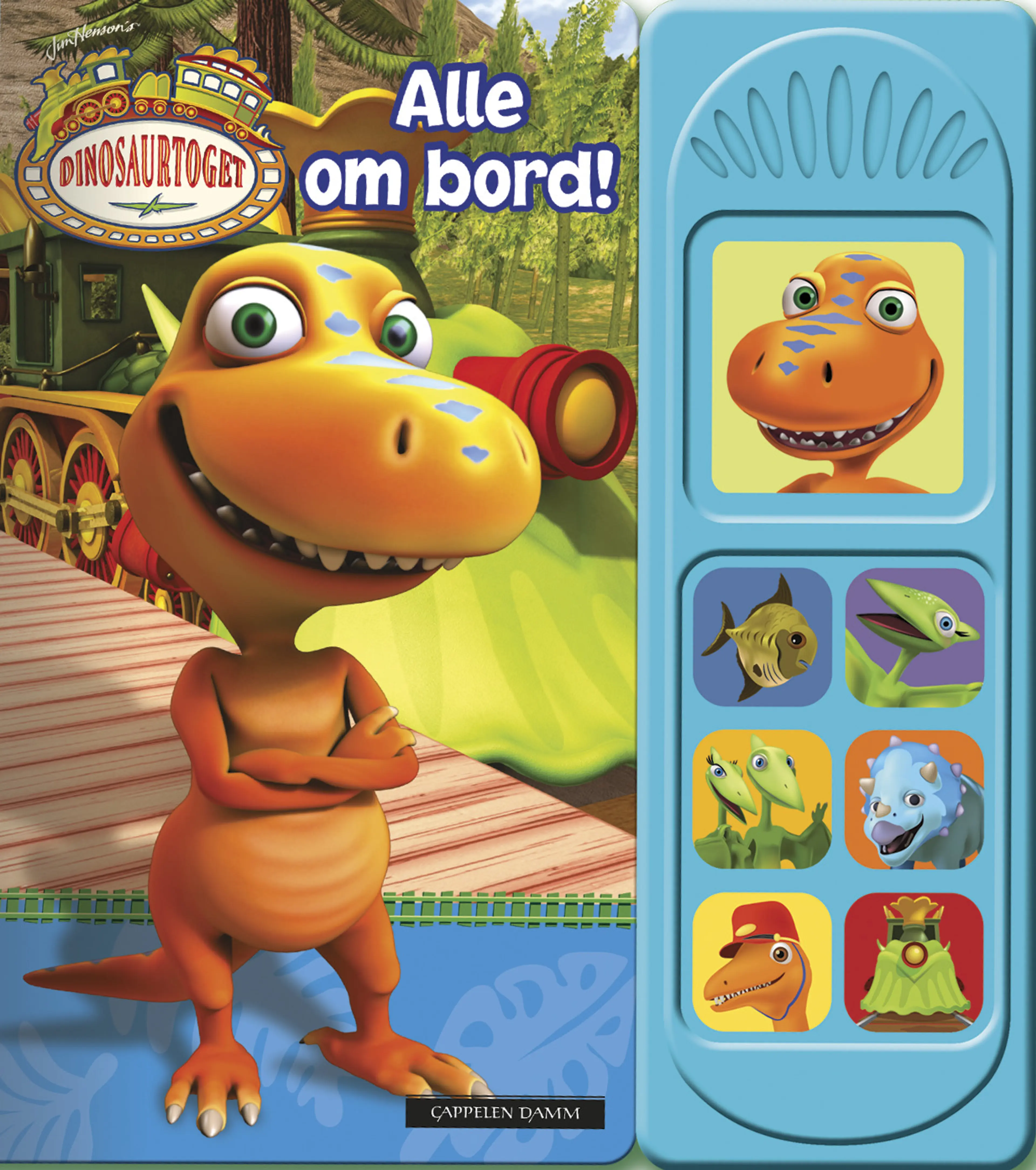 Omslag Dinosaurtoget - Alle om bord! (Innbundet)