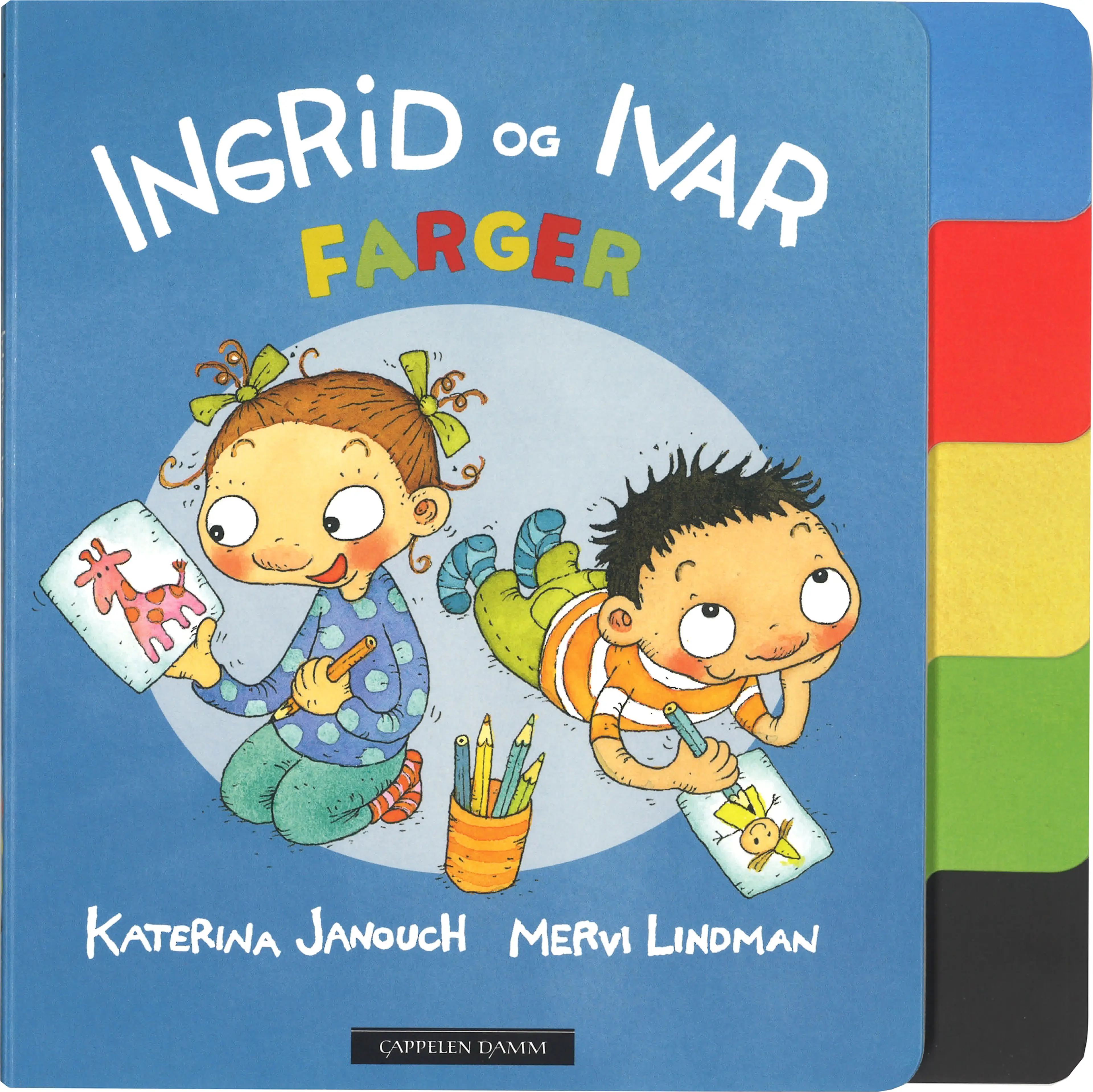 Omslag Ingrid og Ivar - farger av Katerina Janouch (Innbundet)