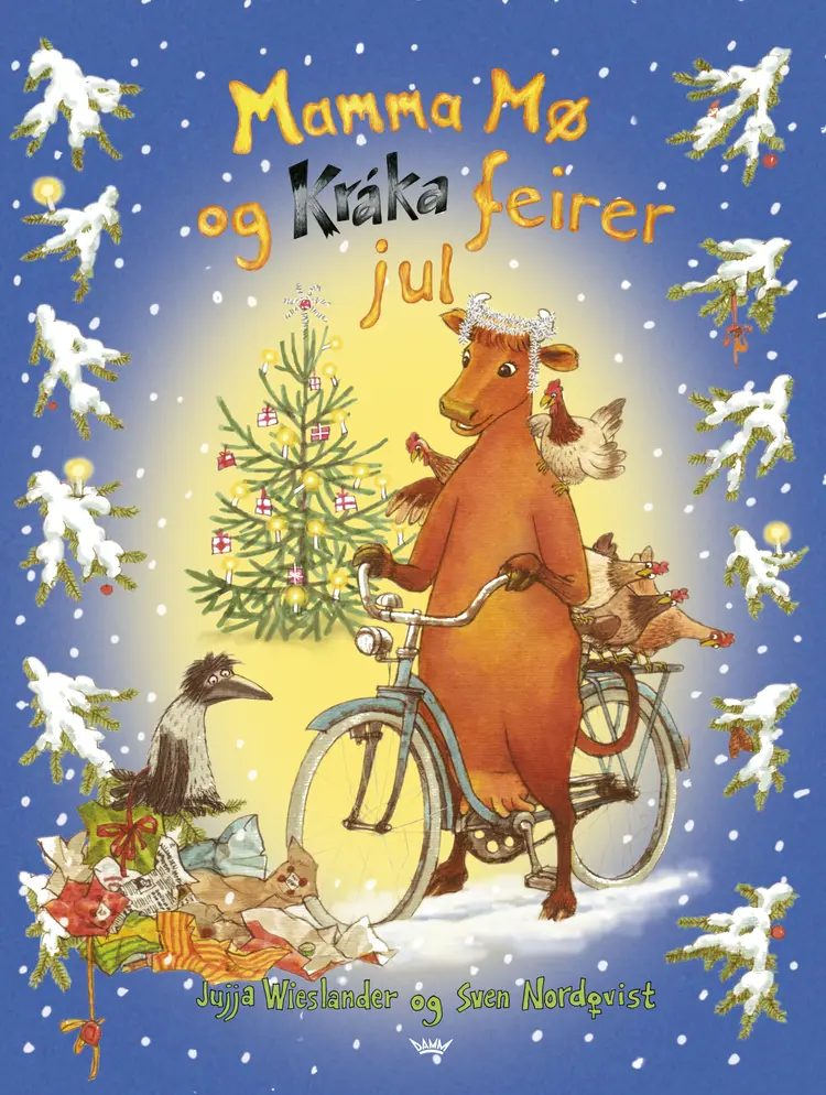 Omslag Mamma Mø og Kråka feirer jul av Jujja Wieslander og Sven Nordqvist (Innbundet)
