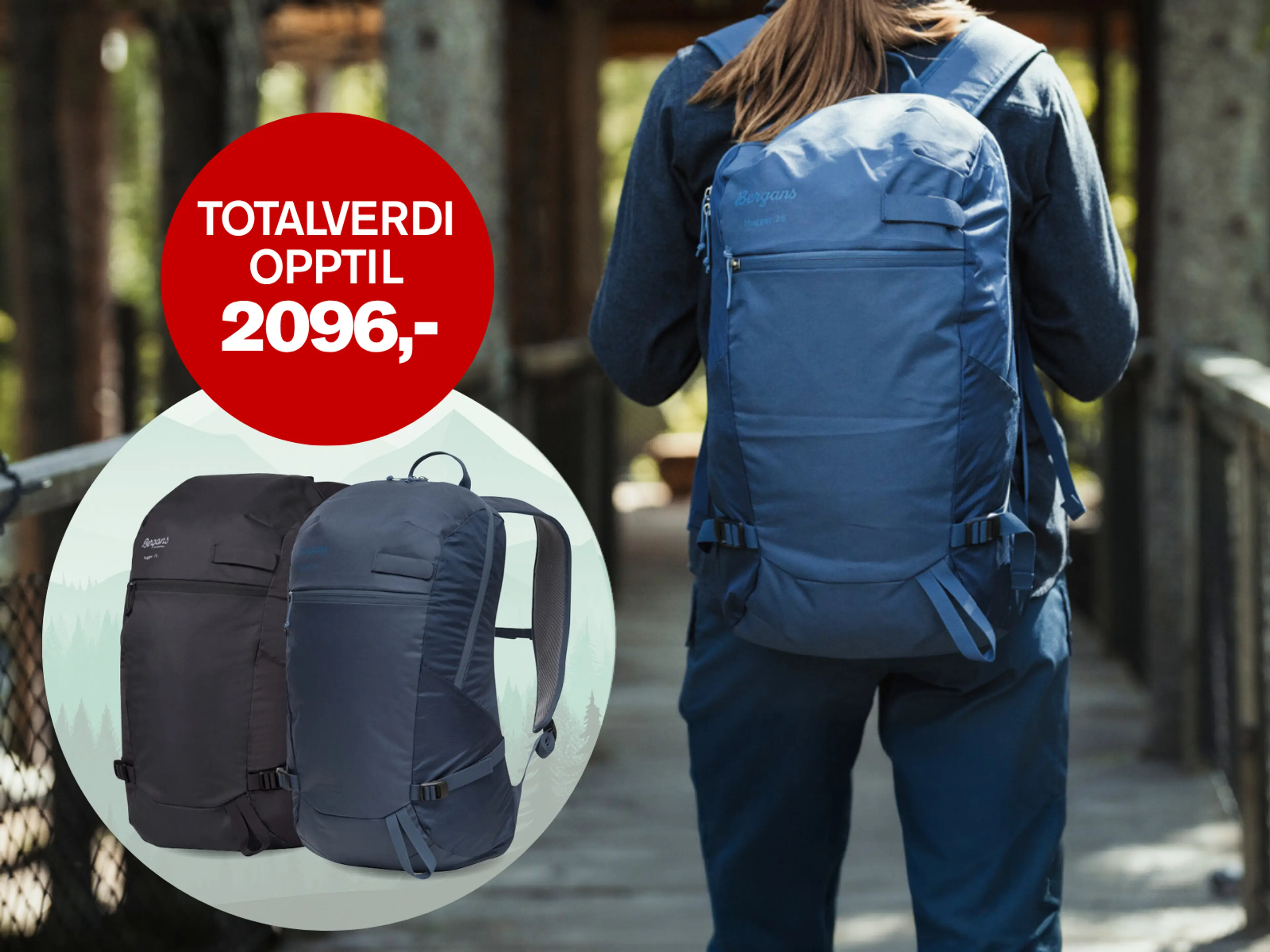 Bli medlem i Krimklubben og få praktisk sekk fra Bergans og 3 valgfrie krimbøker gratis*.