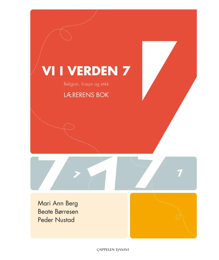 Omslag Vi i verden 7 Lærerens bok av Mari Ann Berg, Beate Børresen og Peder Nustad (Ukjent)