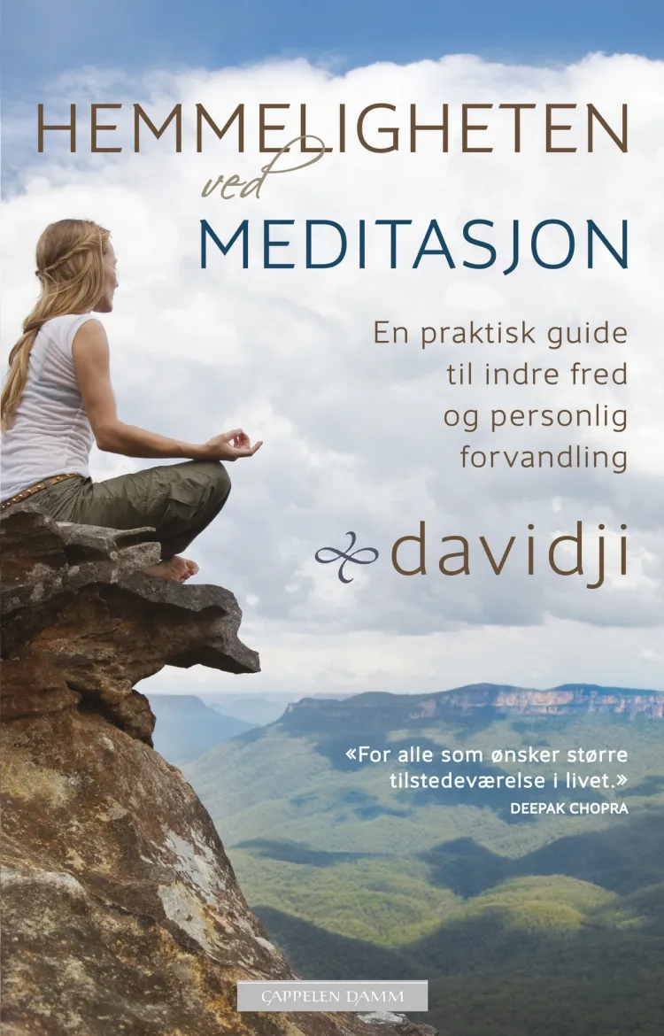 Omslag Hemmeligheten ved meditasjon av Davidji (Heftet)