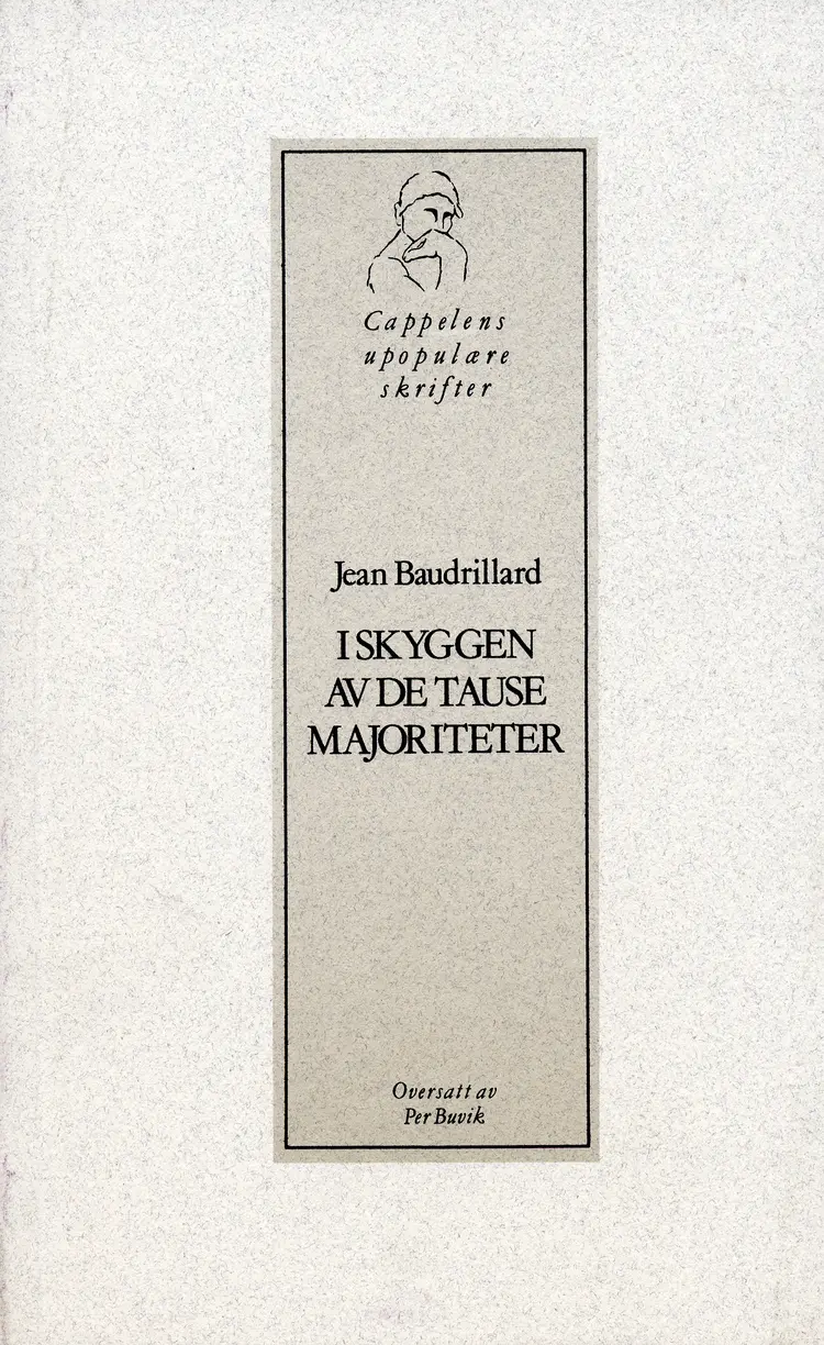 Omslag I skyggen av de tause majoriteter av Jean Baudrillard (Heftet)