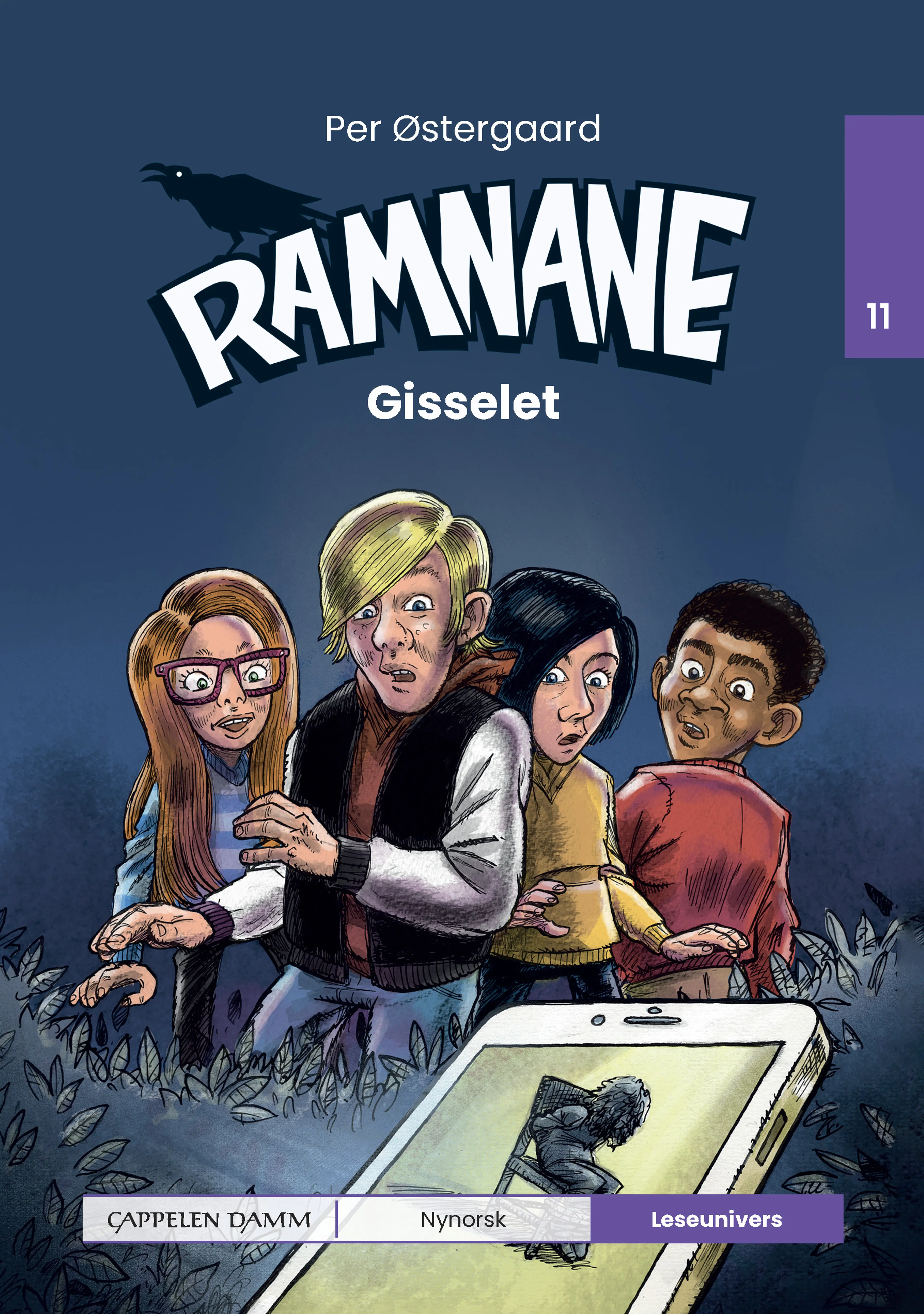 Omslag Leseunivers 11: Ramnane - Gisselet av Per Østergaard (Innbundet)
