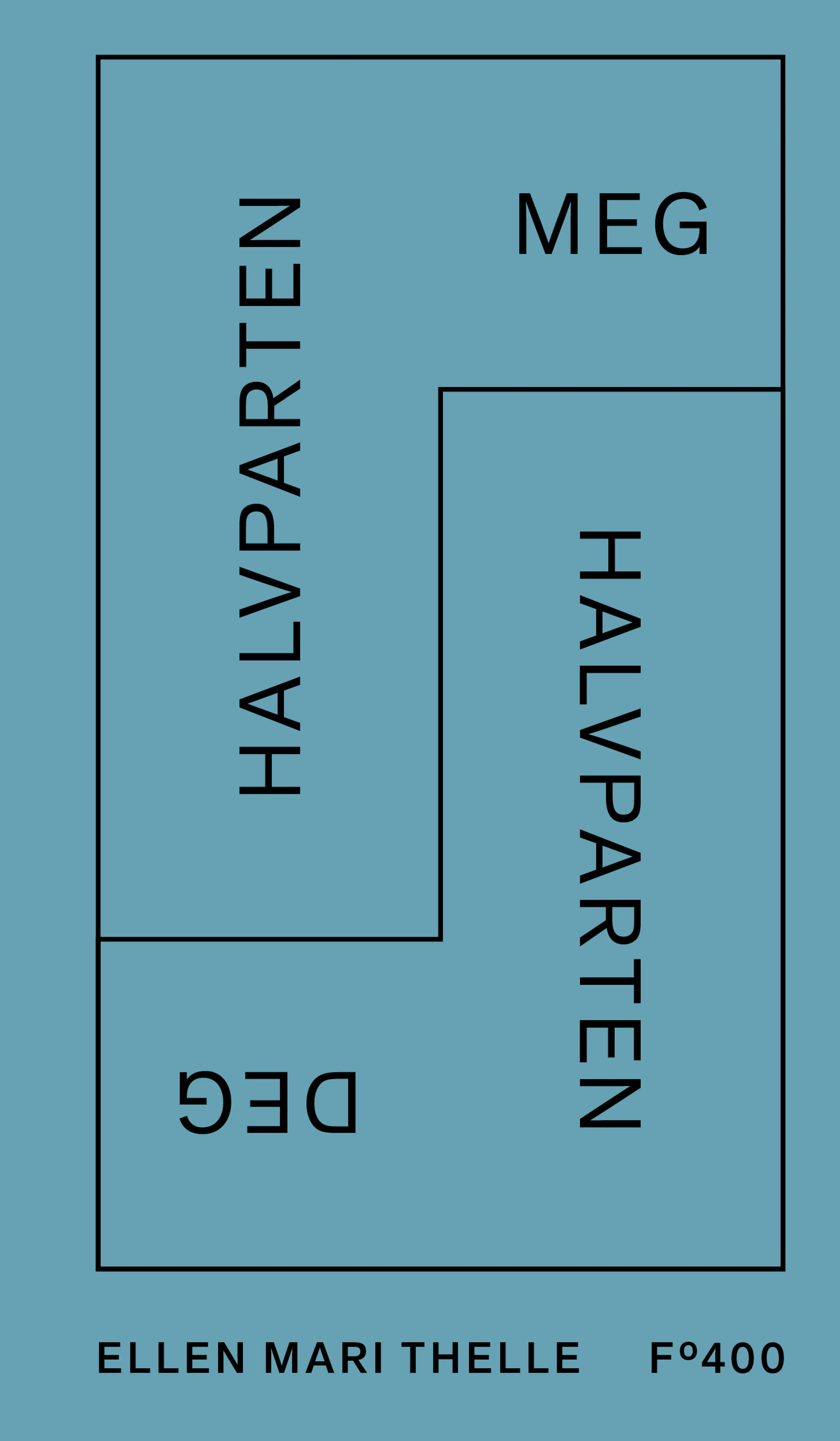 Omslag Halvparten meg, halvparten deg av Ellen Mari Thelle (Ebok)