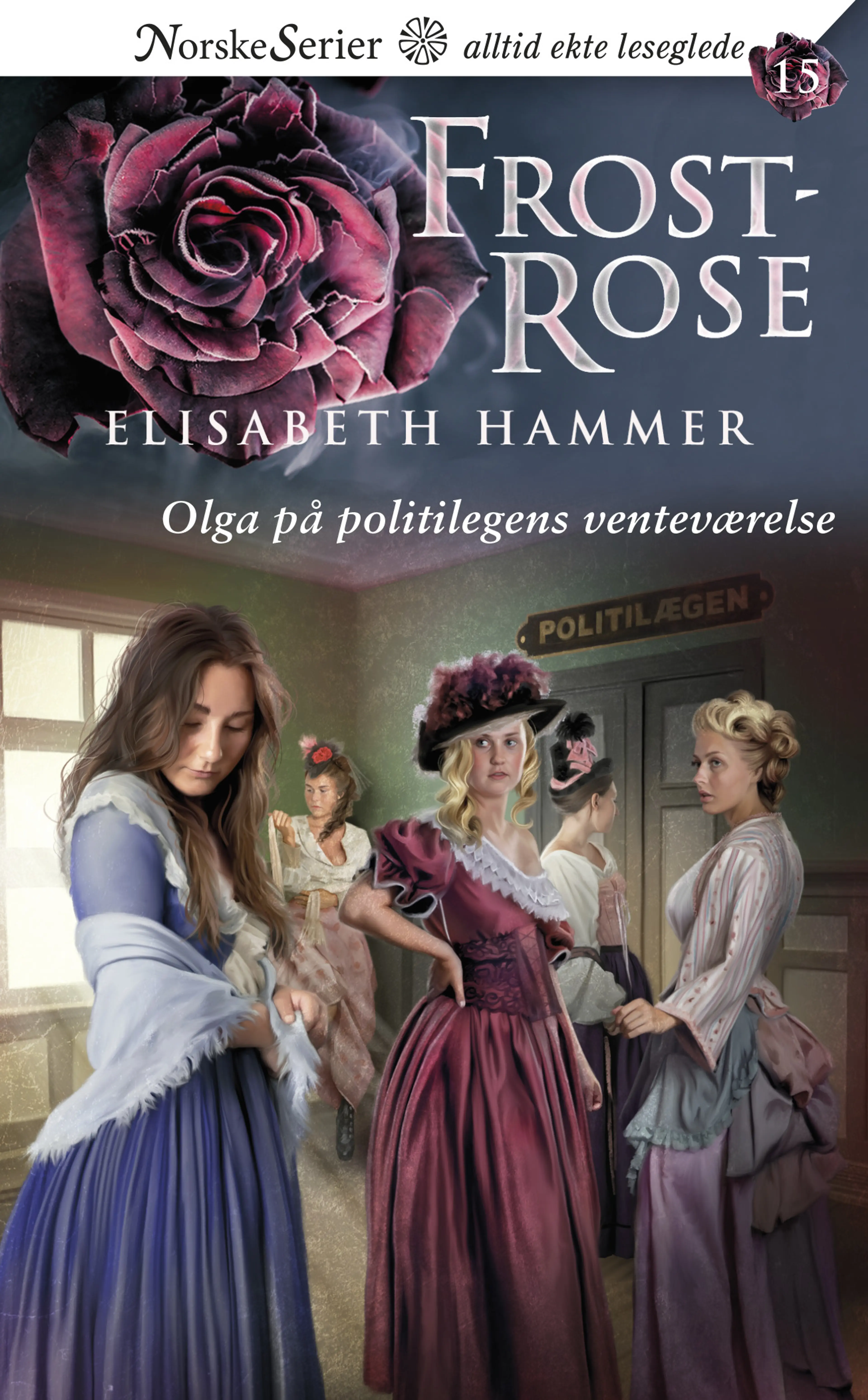 Omslag Olga på politilegens venteværelse av Elisabeth Hammer (Heftet)