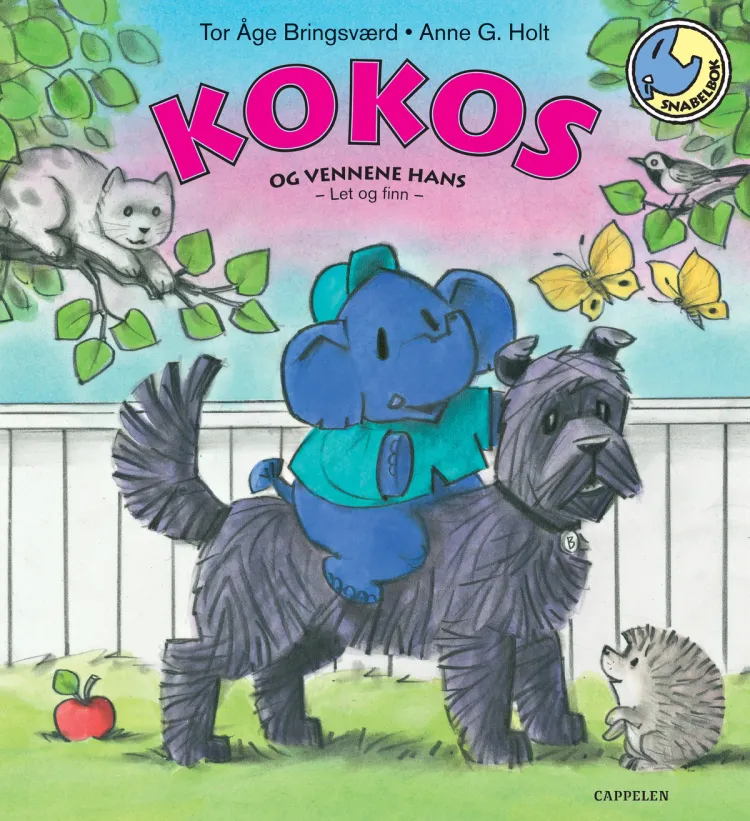 Omslag Kokos og vennene hans av Tor Åge Bringsværd og Anne G. Holt (Innbundet)