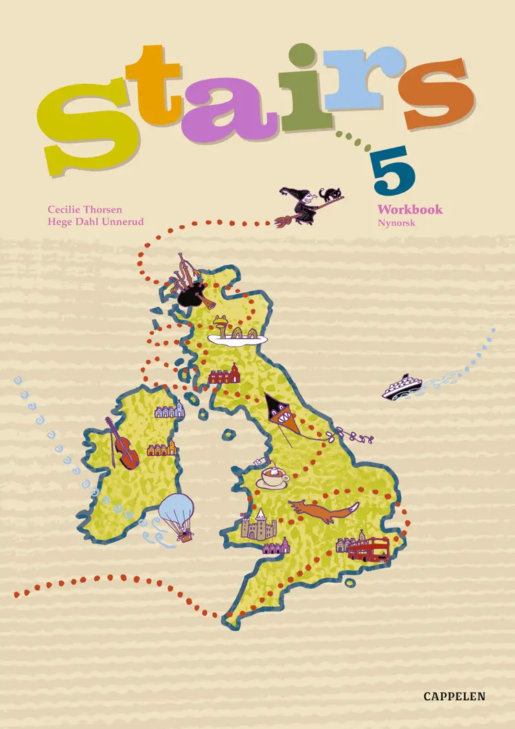 Omslag Stairs 5 Workbook av Cecilie Thorsen og Hege Dahl Unnerud (Heftet)