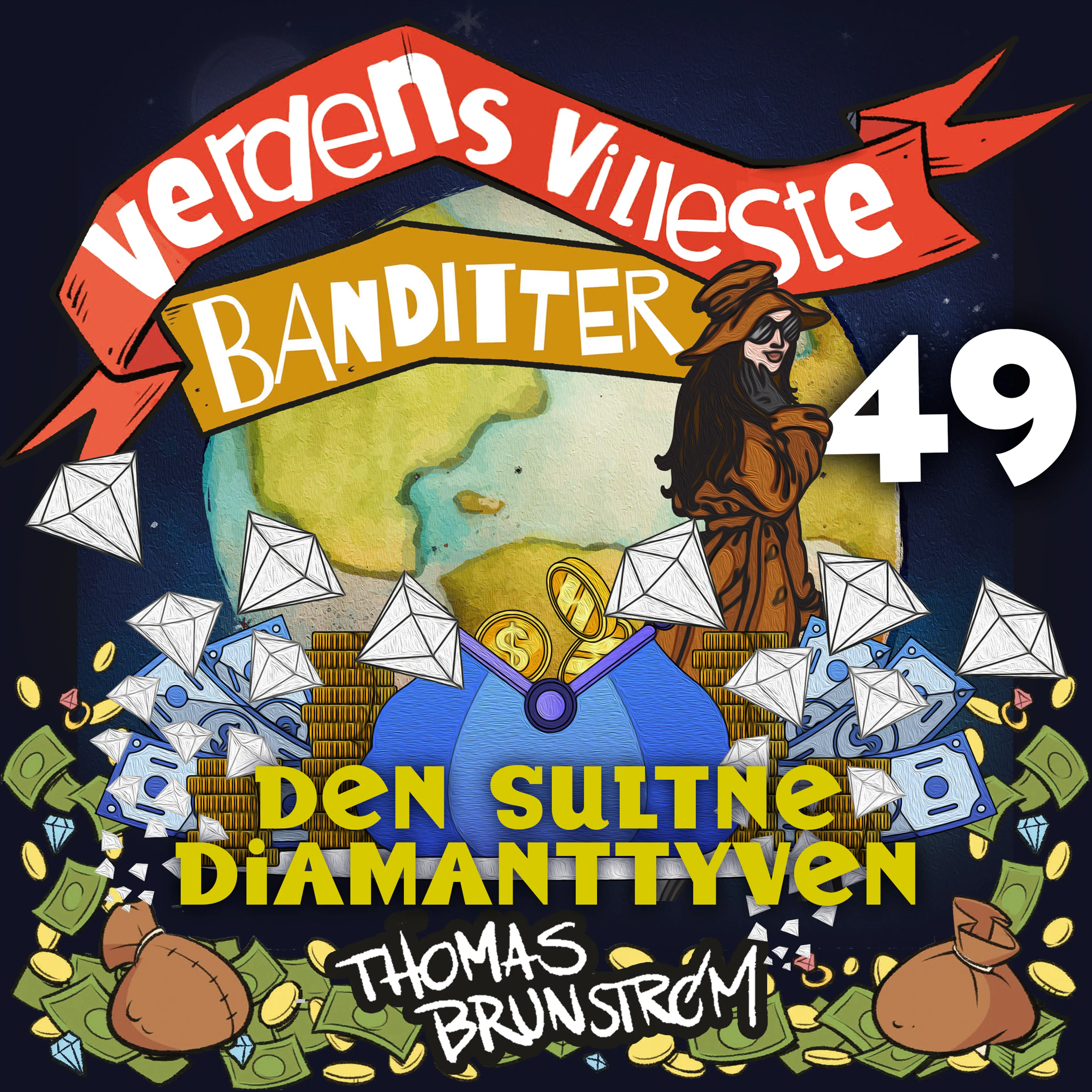 Omslag Den sultne diamanttyven av Thomas Brunstrøm (Lydbok)