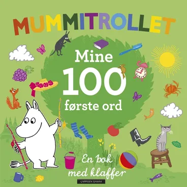 Omslag Mummitrollet - Mine 100 første ord av Basert på Tove Janssons forfatterskap (Innbundet)