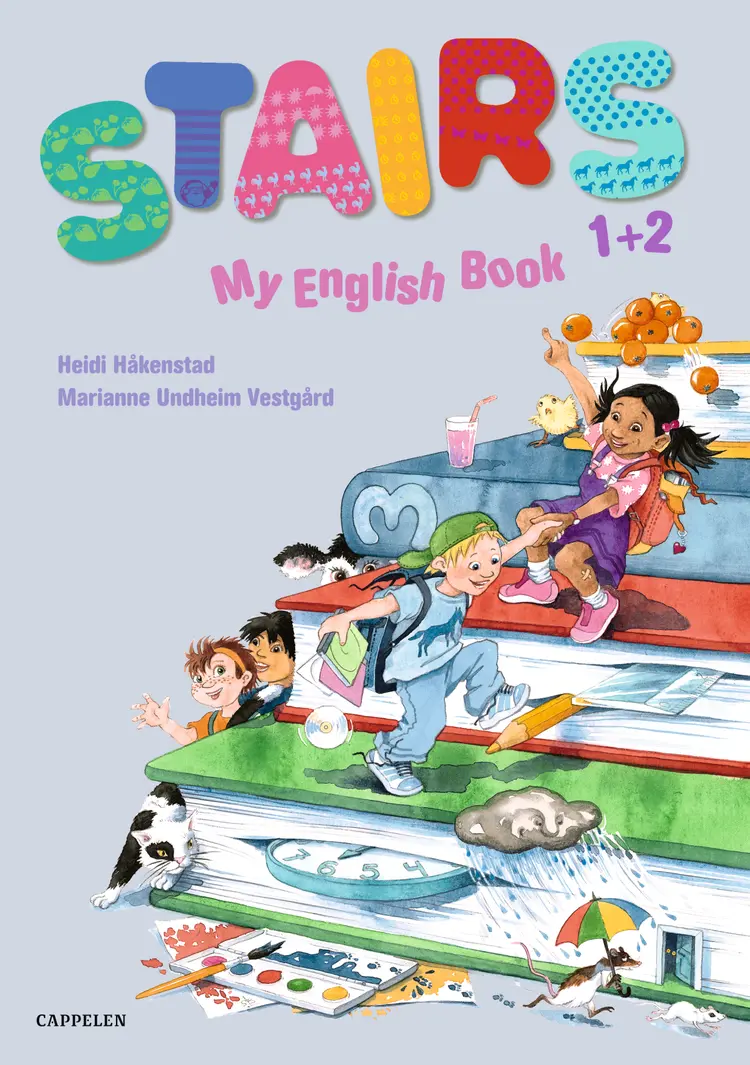 Omslag Stairs 1+2 My English Book av Heidi Håkenstad og Marianne Undheim Vestgård (Heftet)