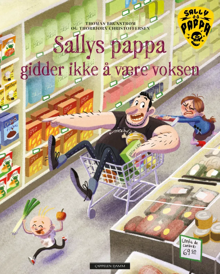 Omslag Sallys pappa gidder ikke å være voksen av Thomas Brunstrøm (Innbundet)