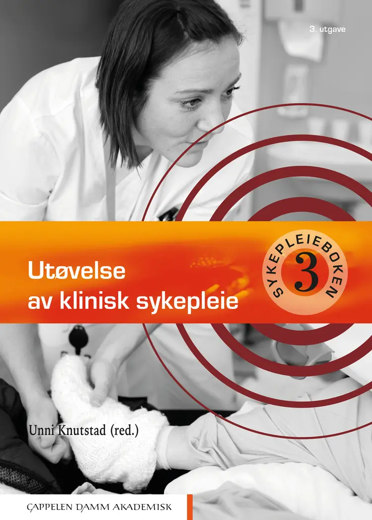 Omslag Utøvelse av klinisk sykepleie av Unni Knutstad (red.) (Innbundet)