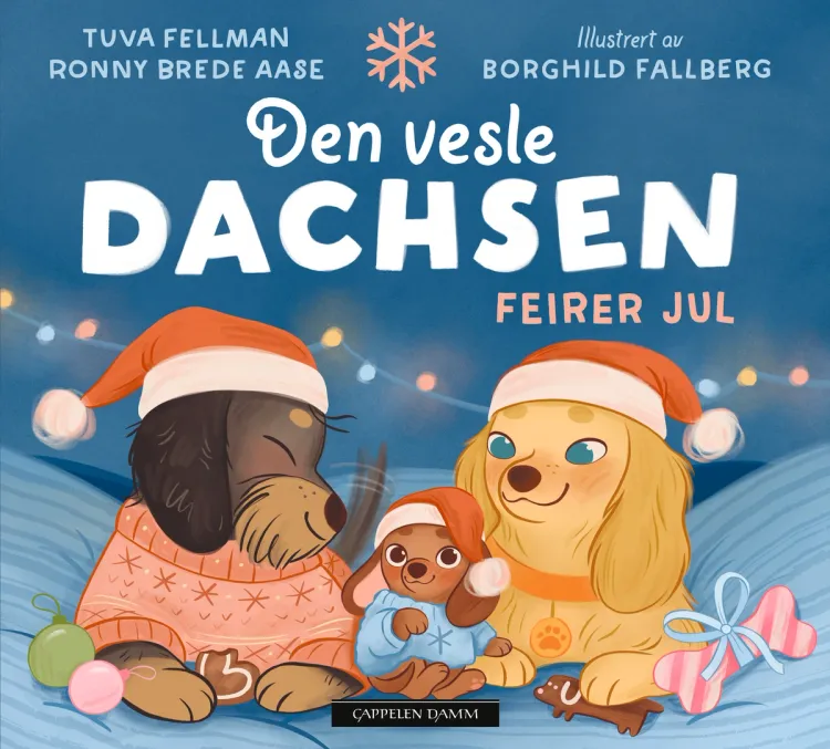 Omslag Den vesle dachsen feirer jul av Tuva Fellman og Ronny Brede Aase (Ebok)