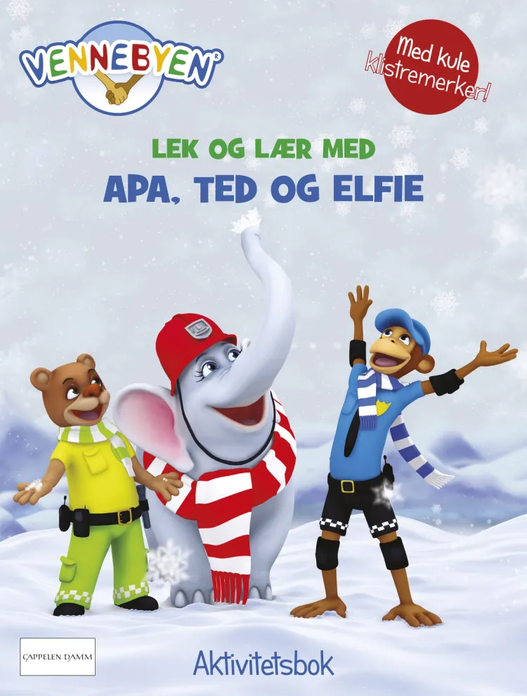 Omslag Vennebyen - Lek og lær med Apa, Ted og Elfie av CreaCon Entertainment AS (Heftet)
