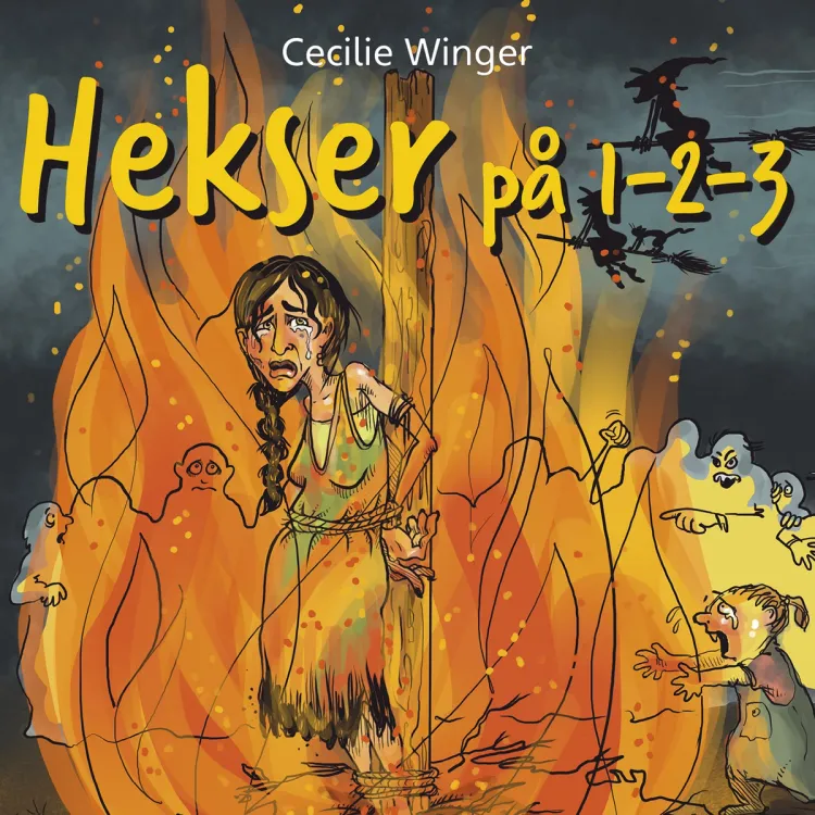 Omslag Hekser på 1-2-3 av Cecilie Winger (Lydbok)