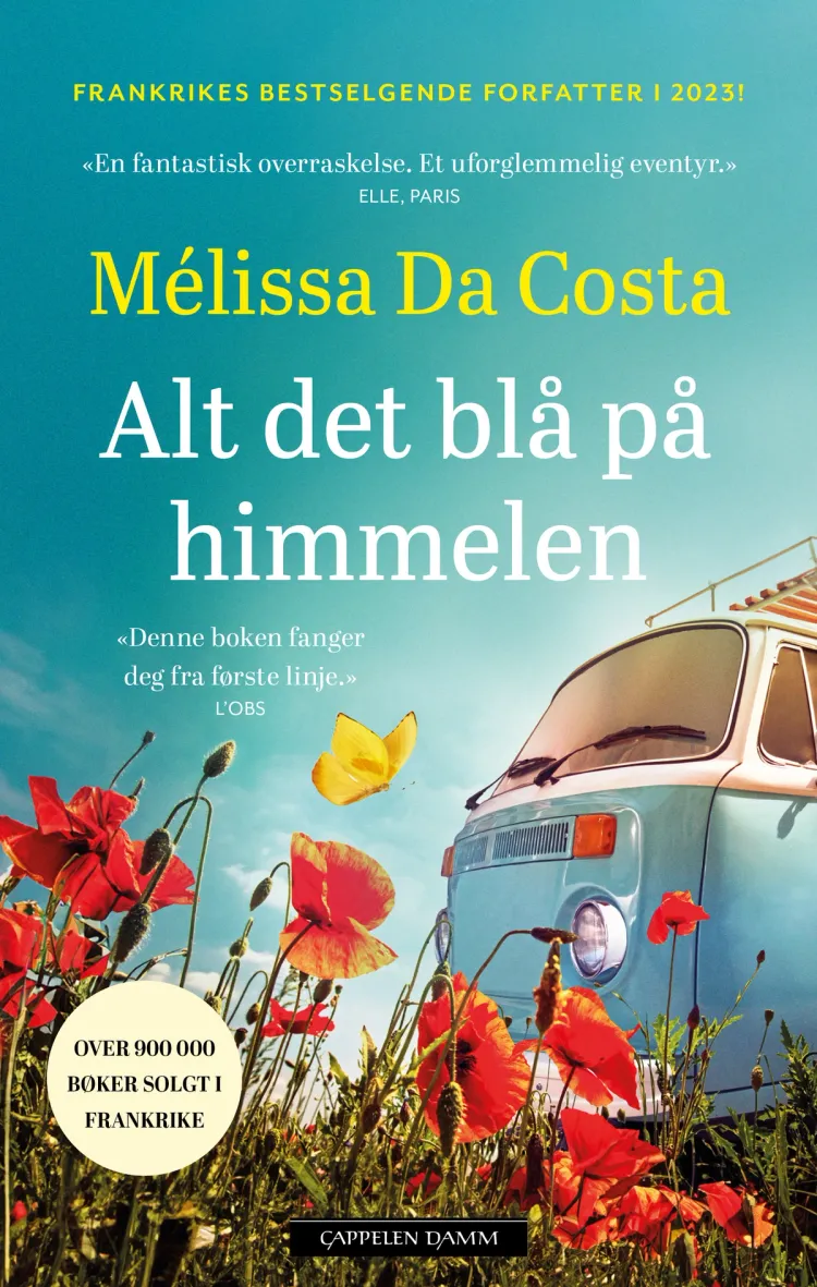 Omslag Alt det blå på himmelen av Mélissa Da Costa (Innbundet)