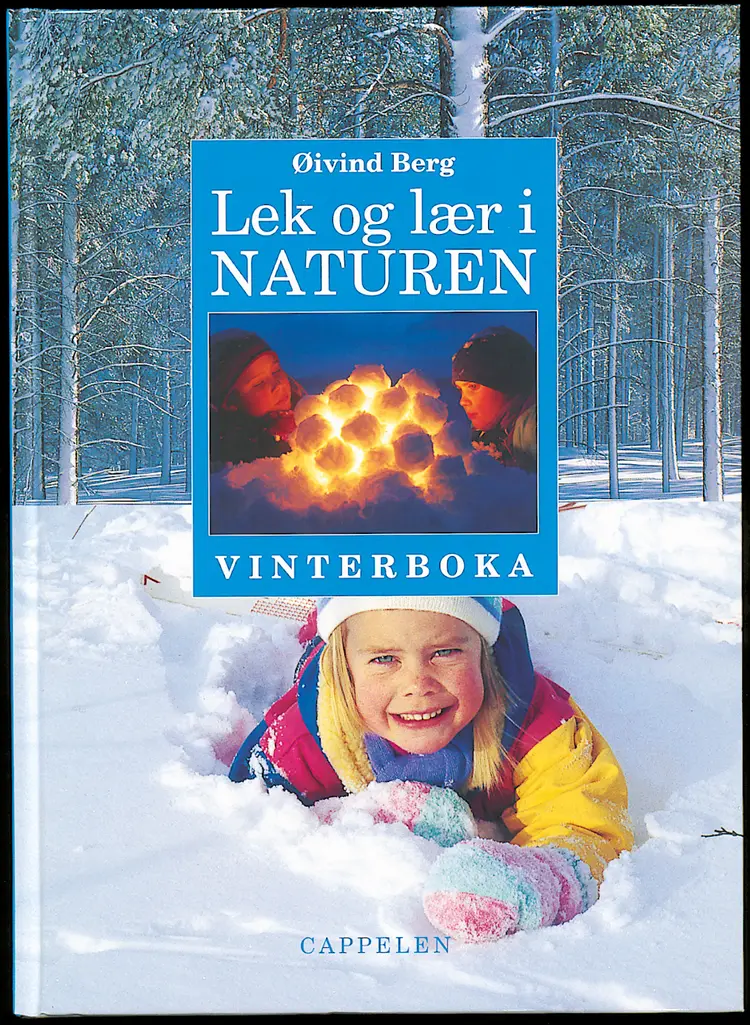Omslag Lek og lær i naturen vinterboka av Øivind Berg (Innbundet)