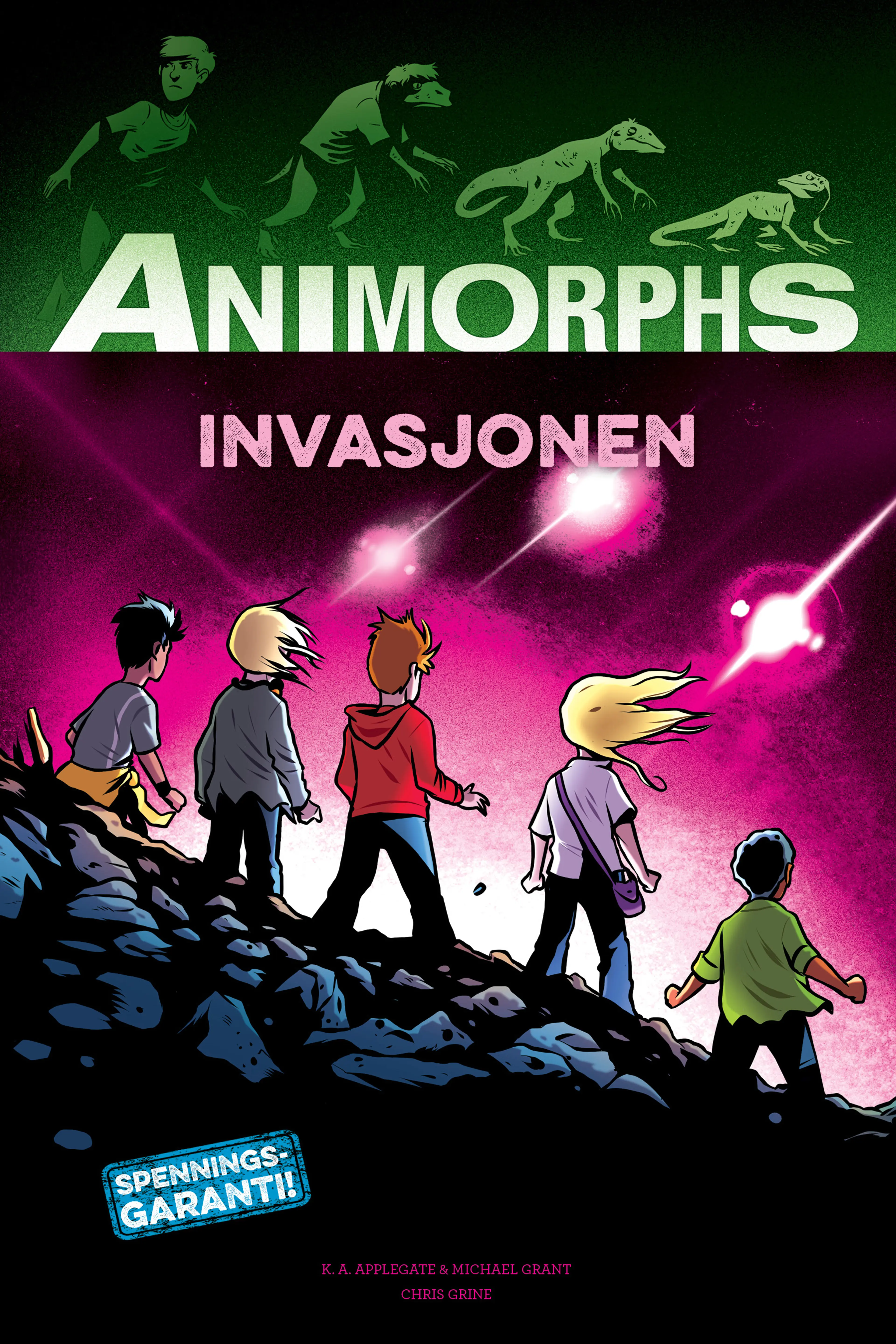 Omslag Animorphs 1: Invasjonen av K. A. Applegate og Michael Grant (Innbundet)