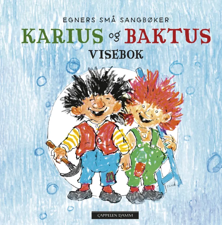 Omslag Karius og Baktus visebok av Thorbjørn Egner (Innbundet)