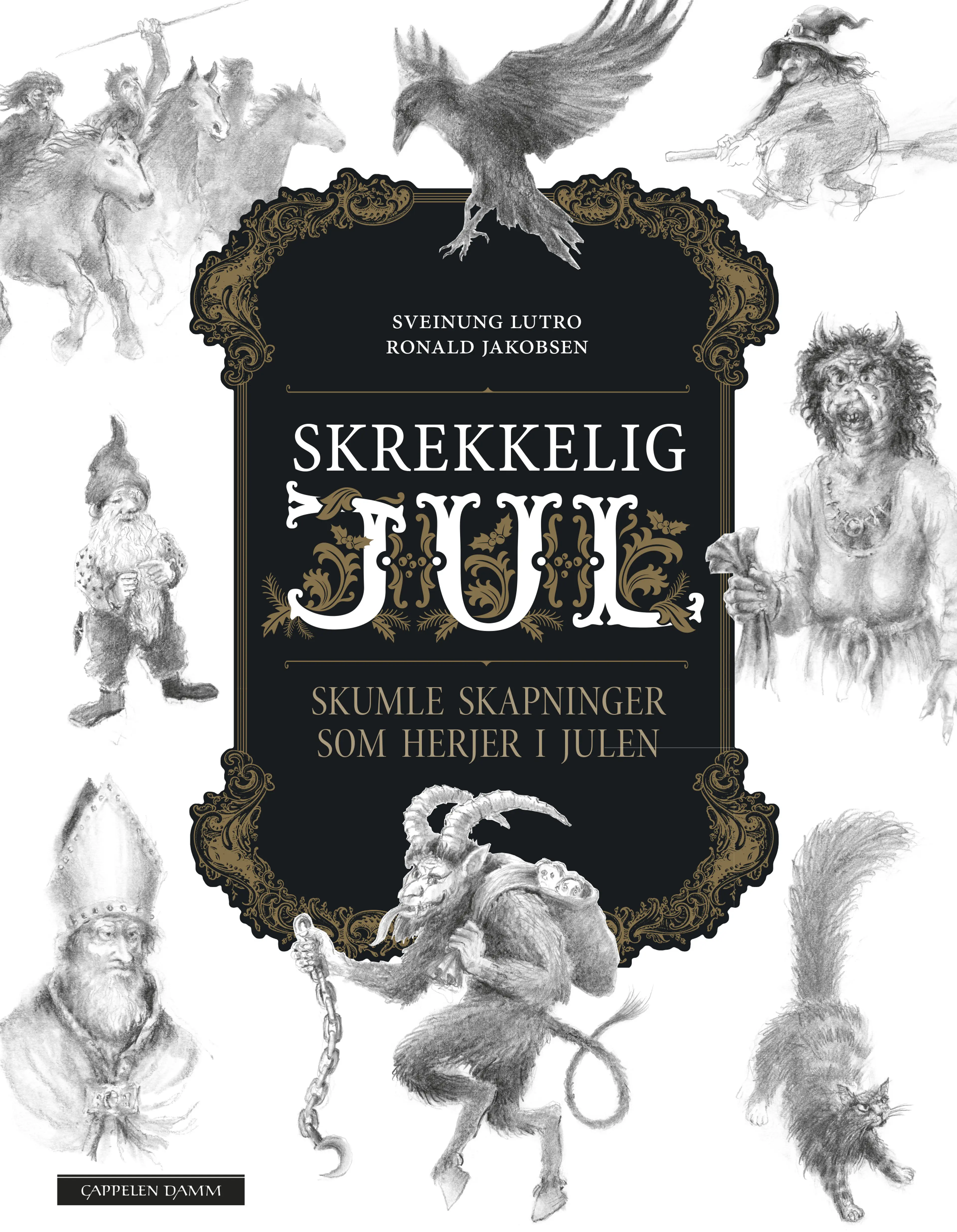 Omslag Skrekkelig jul av Sveinung Lutro (Innbundet)