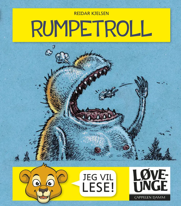 Omslag Løveunge - Rumpetroll av Reidar Kjelsen (Innbundet)