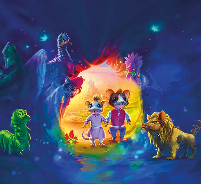 Musse og Helium i hullet i veggen