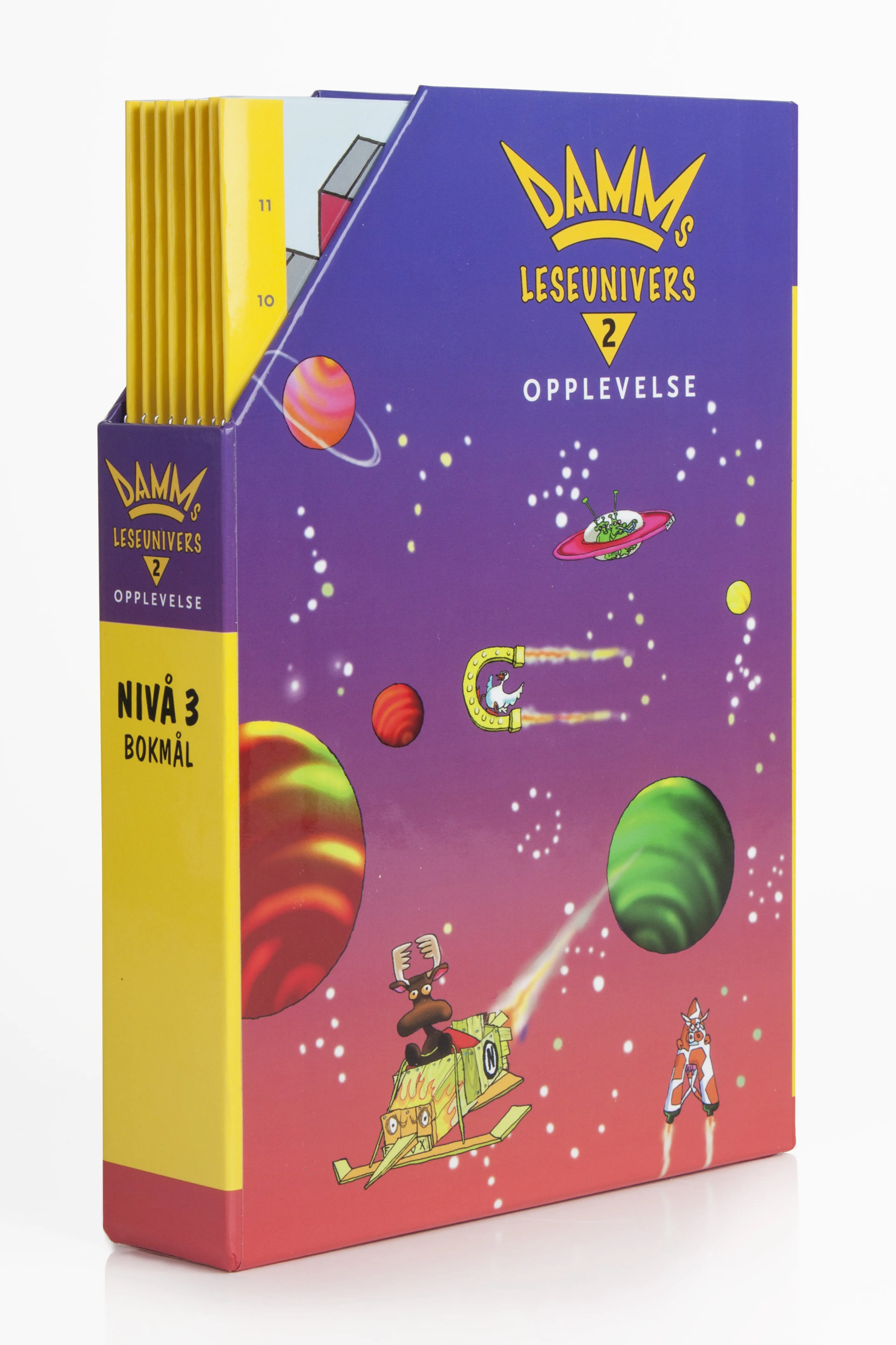 Omslag Damms leseunivers 2 Opplevelse Nivå 3 av Ingvor Goyeryd og Lars-Eric Berg (Eske)