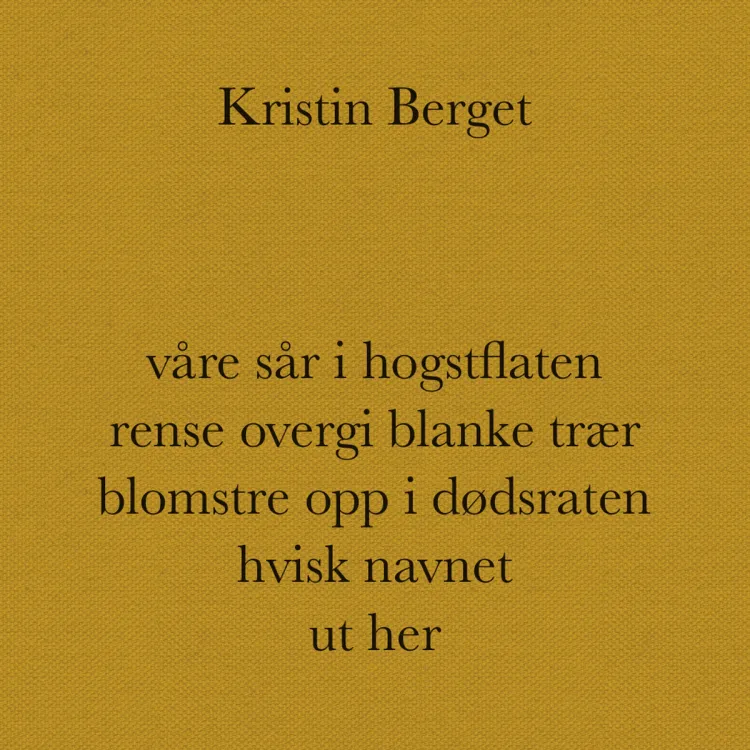 Omslag våre sår i hogstflaten rense overgi blanke trær blomstre opp i dødsraten hvisk navnet ut her av Kristin Berget (Lydbok)