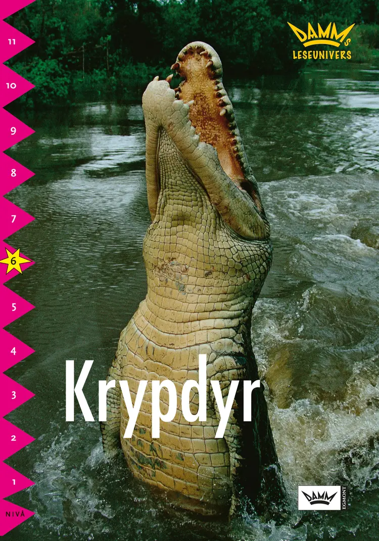 Omslag Damms leseunivers 1: Krypdyr av Lena Jonnerhag (Heftet)