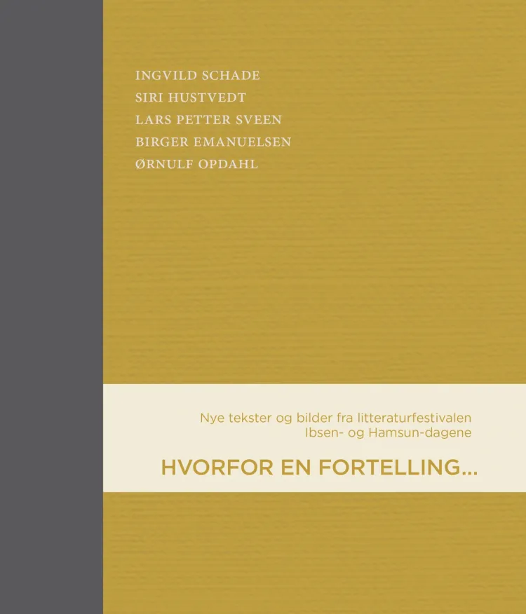 Omslag Hvorfor en fortelling av Ingvild Schade, Siri Hustvedt, Lars Petter Sveen og Birger Emanuelsen (Innbundet)