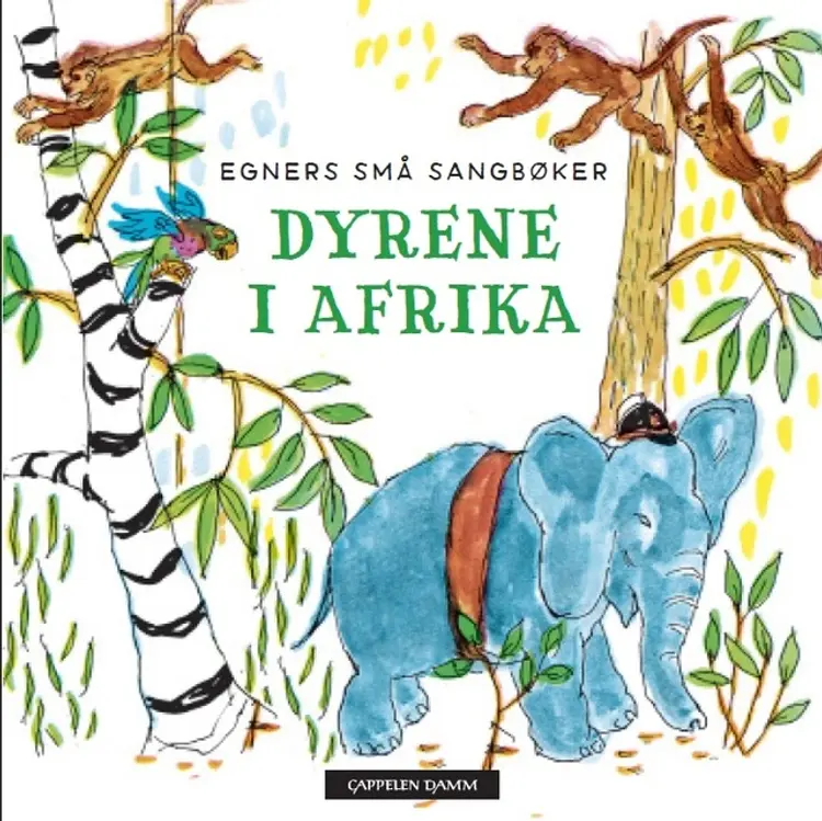 Omslag Dyrene i Afrika av Thorbjørn Egner (Innbundet)