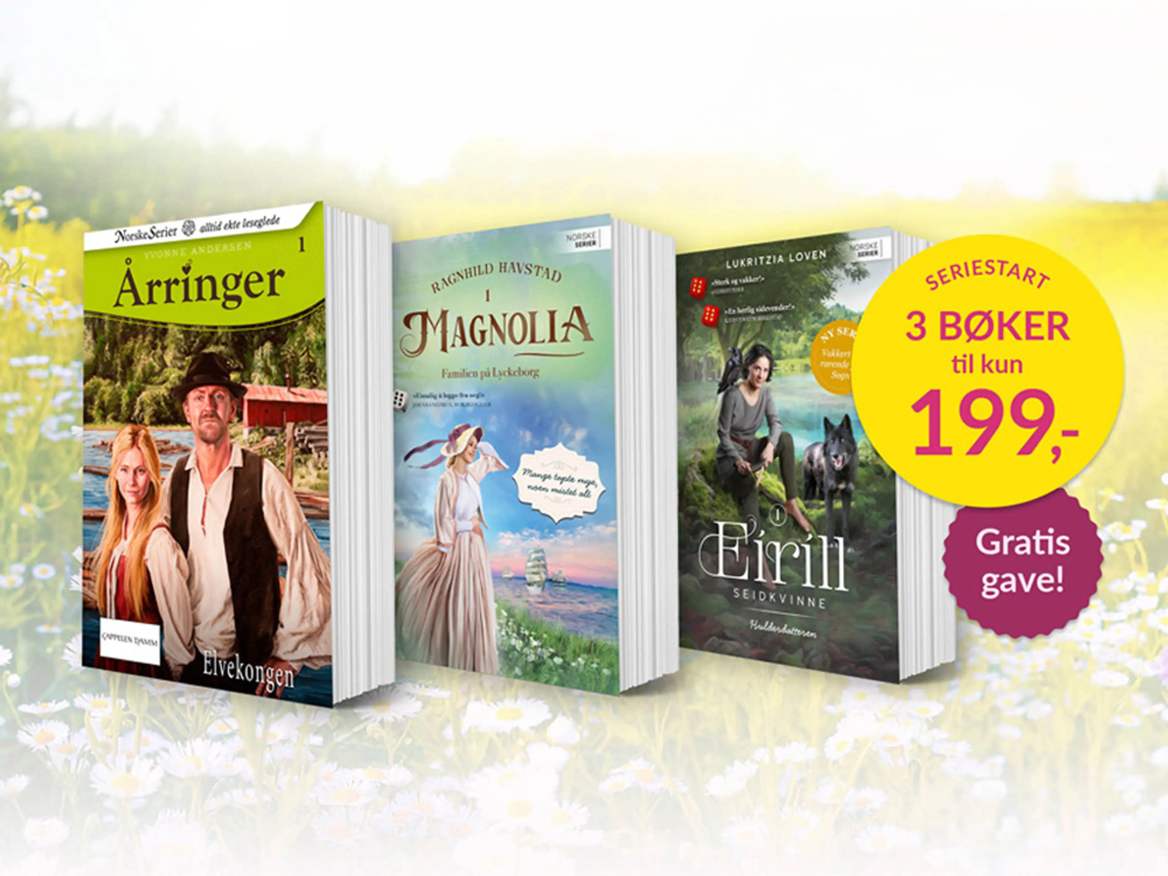 3 utvalgte seriebøker