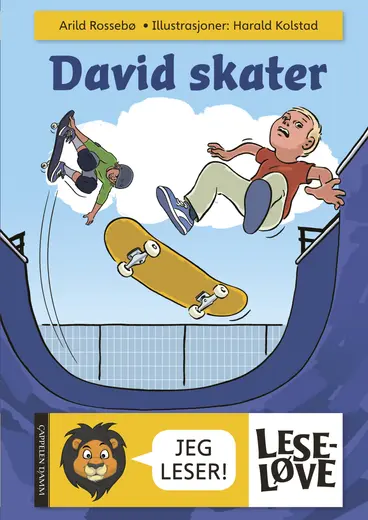 Omslag Leseløve - David skater av Arild Rossebø (Innbundet)