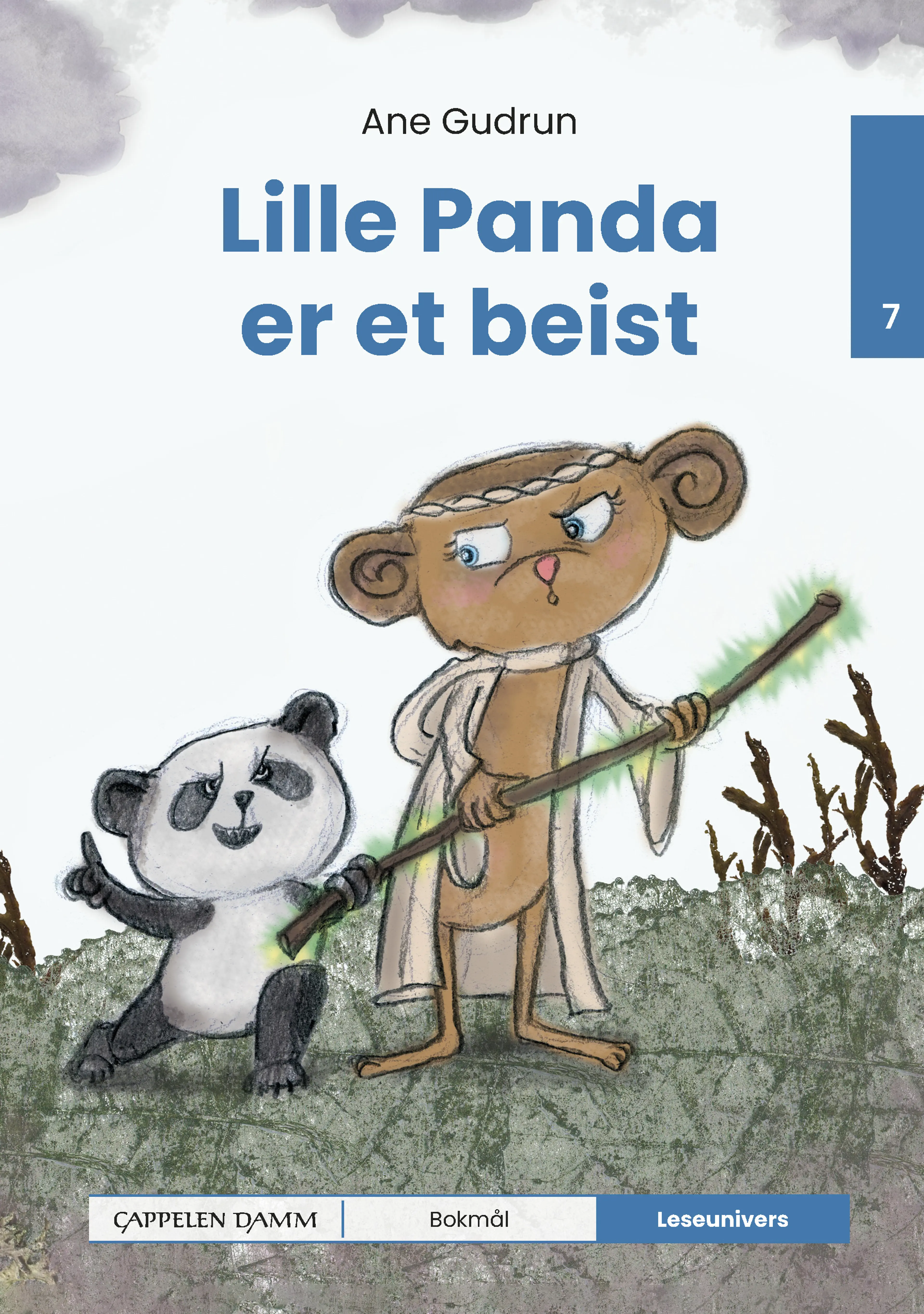 Omslag Leseunivers 7: Lille Panda er et beist av Ane Gudrun (Innbundet)