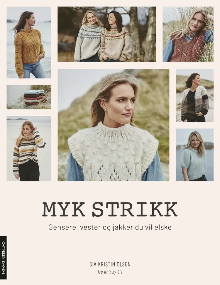 Omslag Myk strikk av Siv Kristin Olsen (Innbundet)