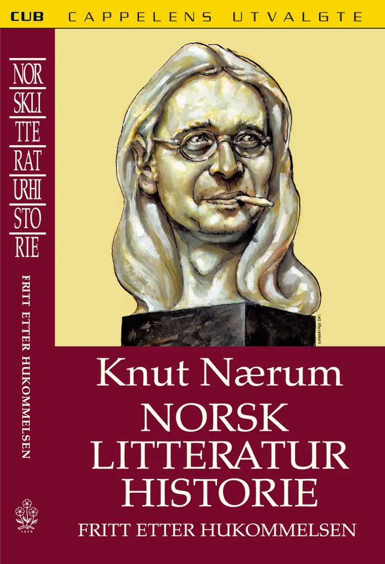 Omslag Norsk litteraturhistorie fritt etter hukommelsen av Knut Nærum (Heftet)