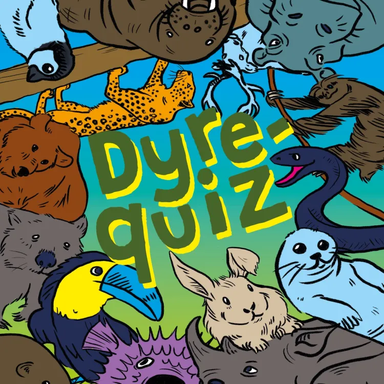 Omslag Dyrequiz - Alle verdens dyr! av Flere (Lydbok)