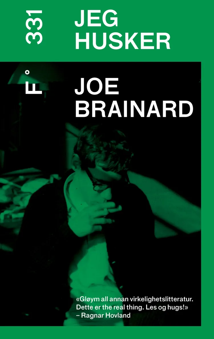 Omslag Jeg husker av Joe Brainard (Innbundet)