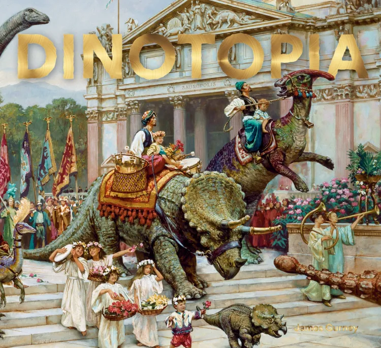 Omslag Dinotopia av James Gurney (Innbundet)