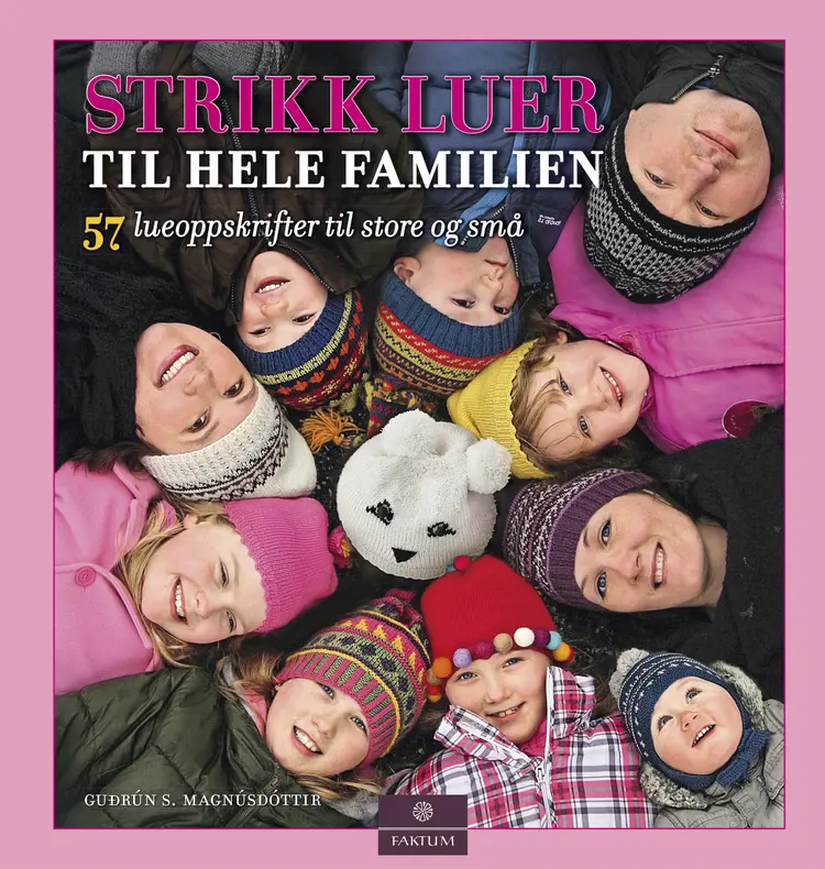 Omslag Strikk luer til hele familien av Guðrun Magnúsdóttir (Innbundet)
