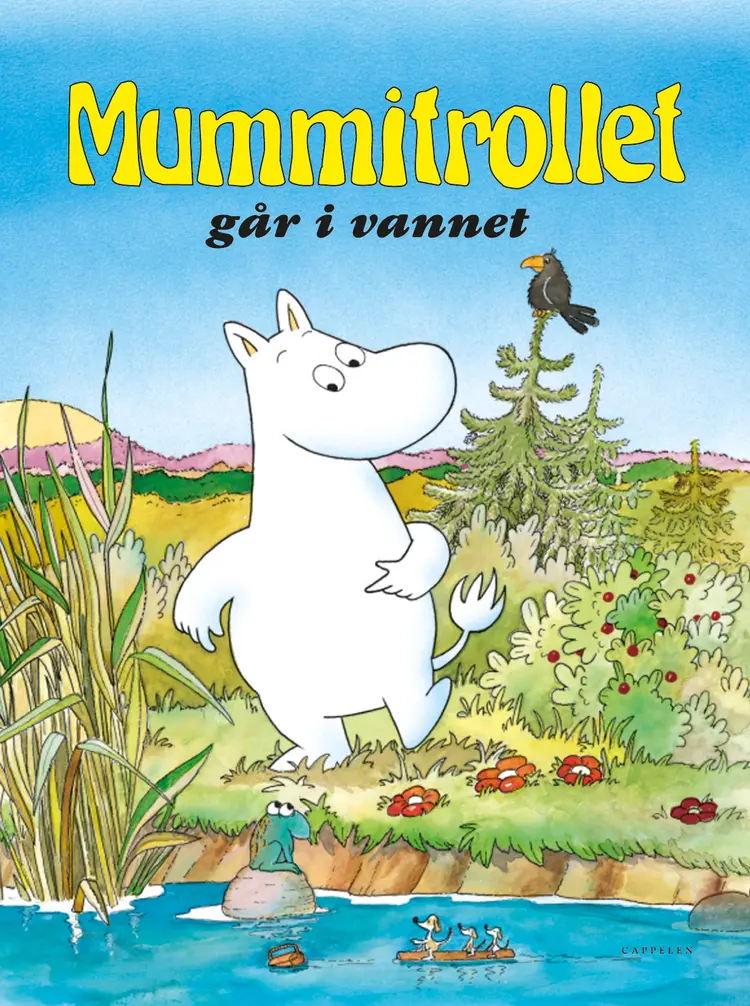 Omslag Mummitrollet går i vannet av Tove Jansson (Innbundet)