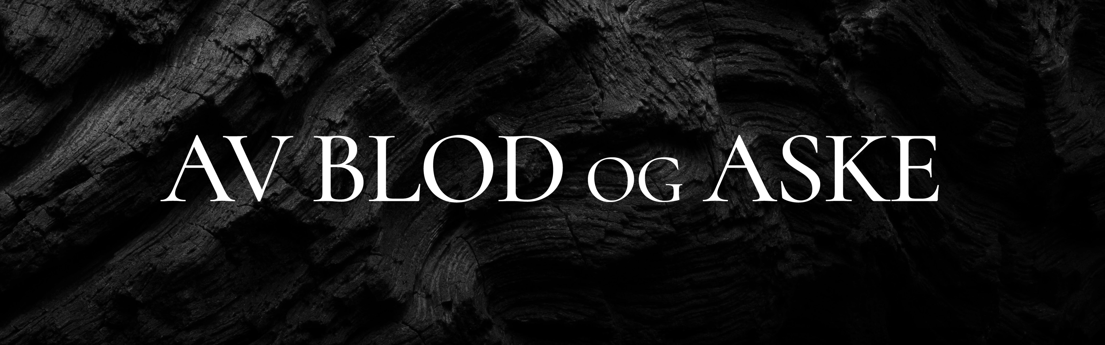 Logo Av blod og aske på sort bakgrunn