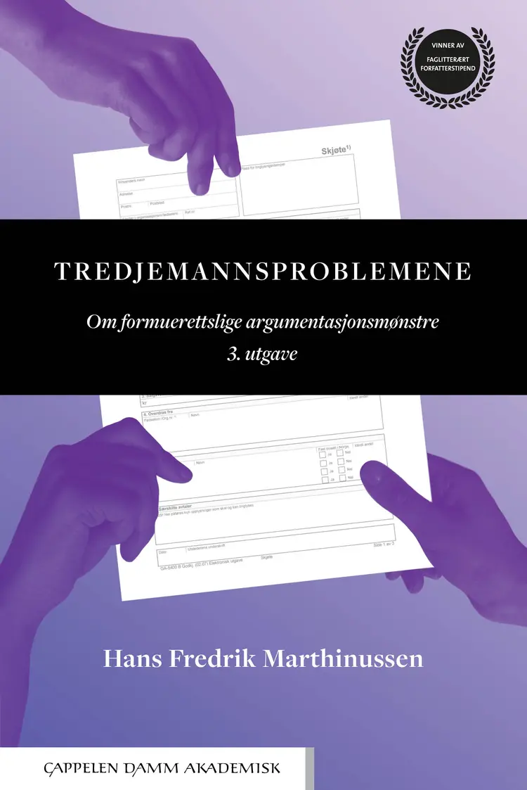 Omslag Tredjemannsproblemene av Hans Fredrik Marthinussen (Innbundet)