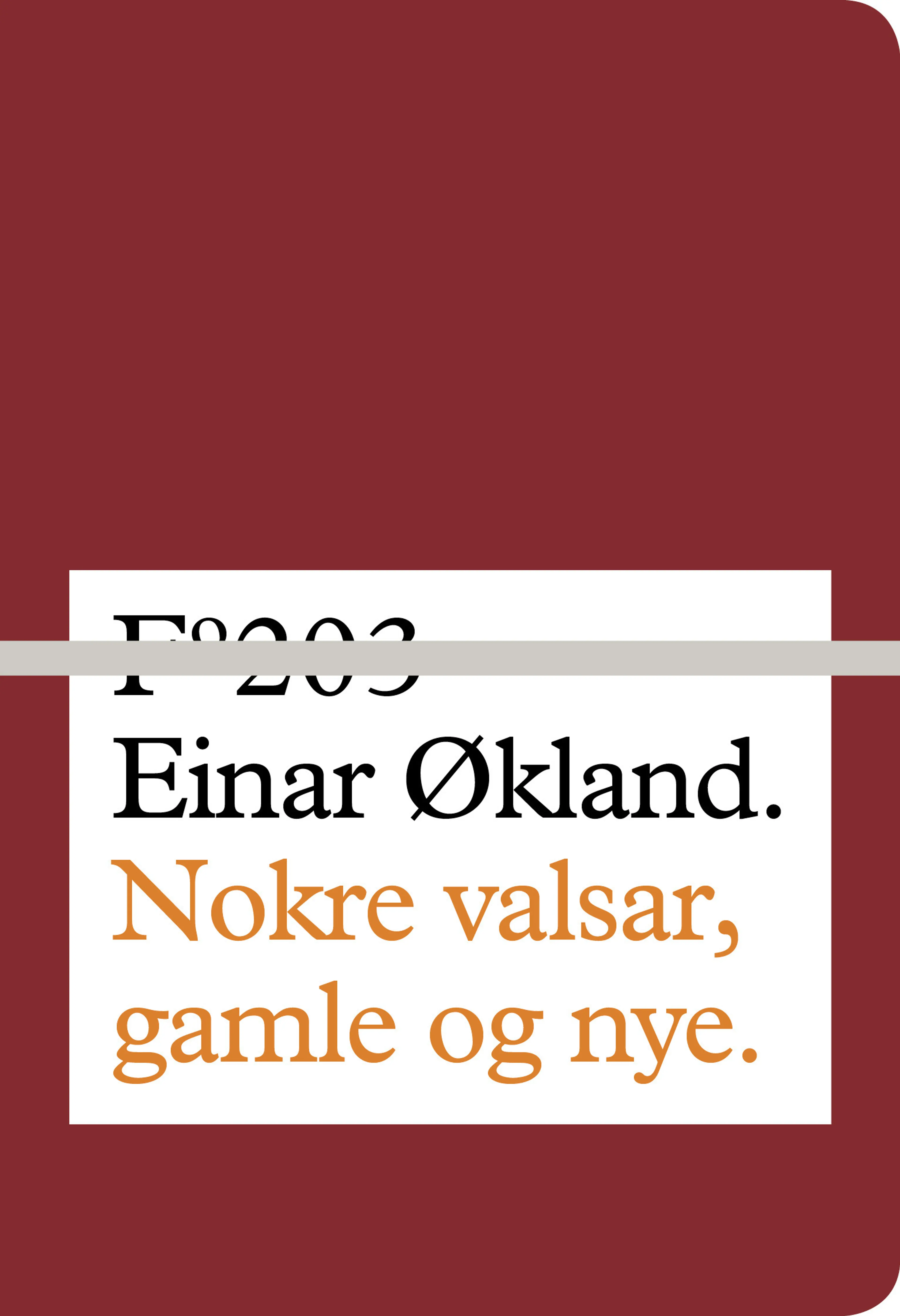 Omslag Nokre valsar, gamle og nye av Einar Økland (Heftet)