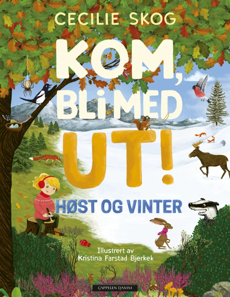 Omslag Kom, bli med ut! Høst og vinter av Cecilie Skog (Ebok)