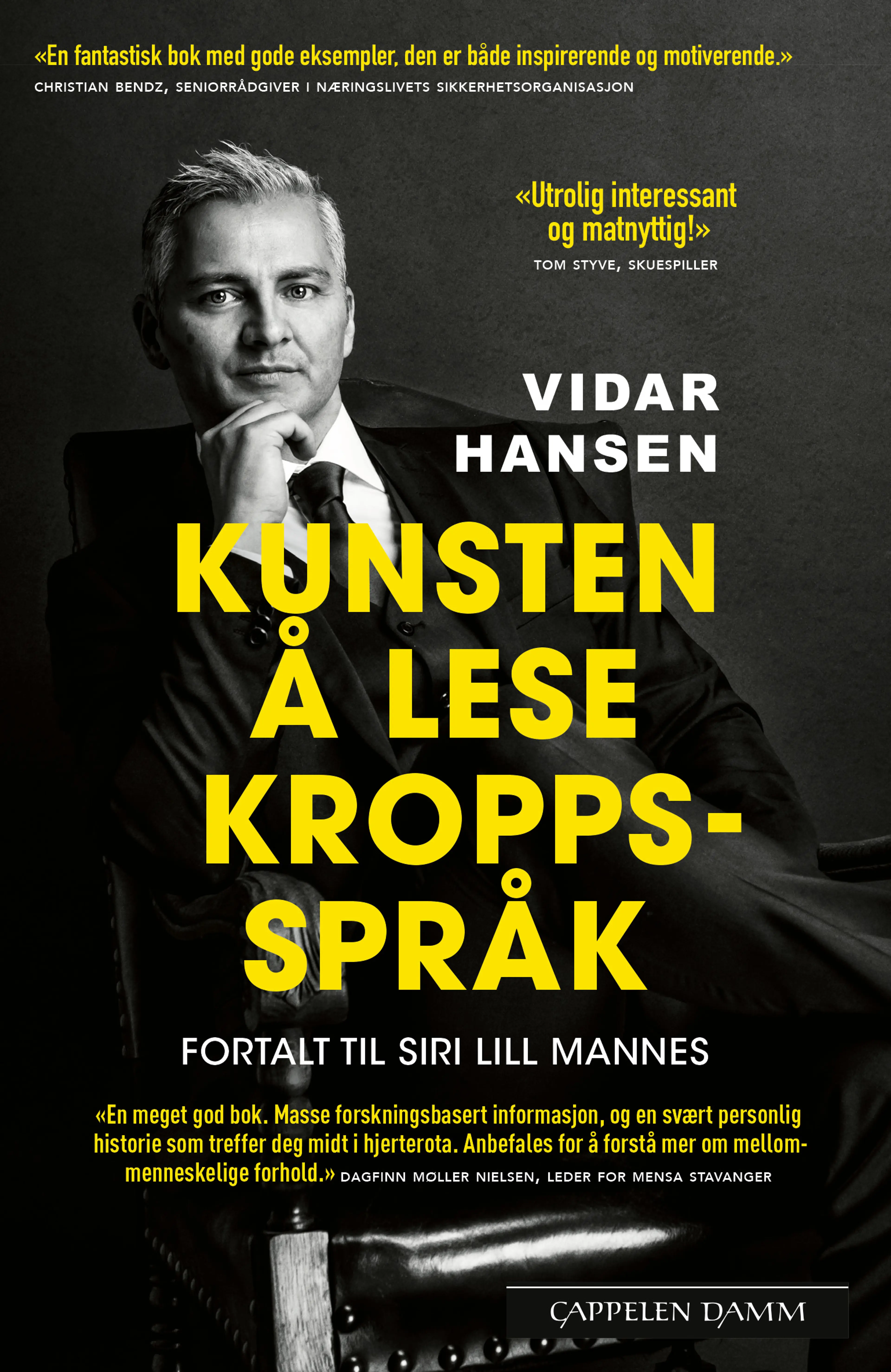 Omslag Kunsten å lese kroppsspråk av Vidar Hansen og Siri Lill Mannes (Heftet)