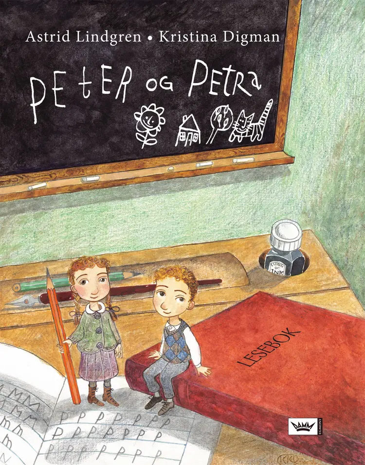 Omslag Peter og Petra av Astrid Lindgren (Innbundet)