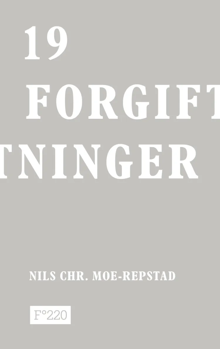Omslag 19 forgiftninger av Nils Christian Moe-Repstad (Innbundet)