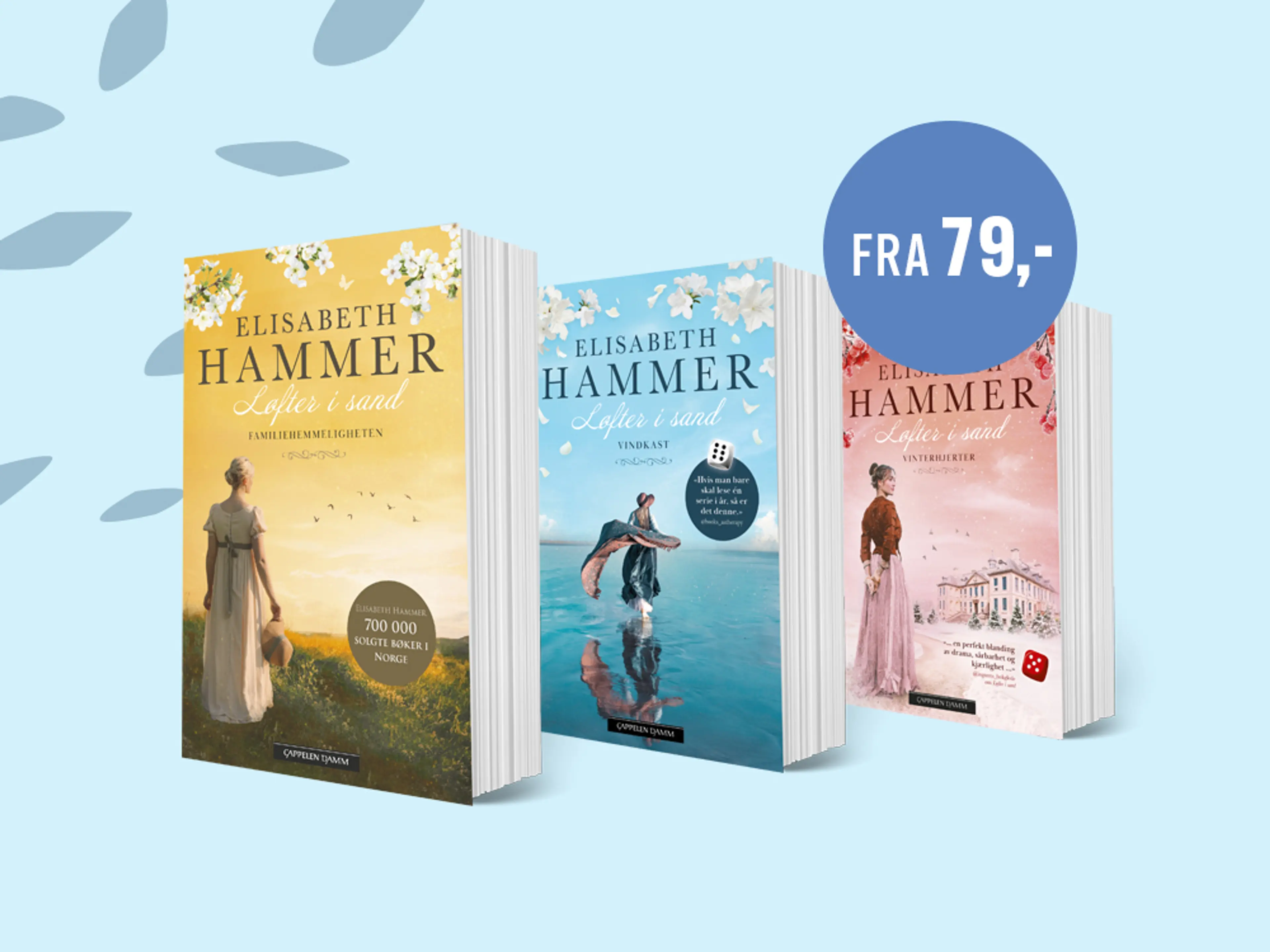Tre bøker i serien Løfter i sand